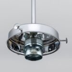 Suspensie pentru abajur cu guler de 10 cm, E27 60W Lungime 40 cm, alama cromata ORION - imagine 2
