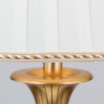 Lampadar ONSA, cu abajur de in, E27 1x60W polirazina finisaj alama aurie, 155cm IP20 ORION - imagine 3