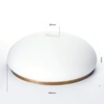 Abajur rotund din sticlă groasa LANDHAUS 413, Ø 260mm, finisaj opal mat cu inel patinat ORION - imagine 2