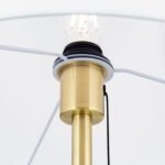 Lampadar LUDWIG, cu abajur de in, E27 1x40W otel finisaj alama antica, 157cm IP20 ORION - imagine 4