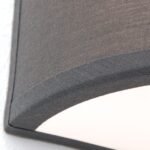 Aplica UFO cu abajur de in, E14 1x40W, otel finisaj gri, 22x18cm IP20 ORION - imagine 5