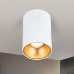 Plafoniera spot STARLIGHT, GU10 1x50W aluminiu finisaj alb-auriu, 14x9.6cm IP20 ORION