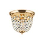 Plafoniera din cristal PLAFOND, 26cm 1xE27/40W cristal Asfour, cadru otel finisaj auriu IP20 ORION - imagine 2