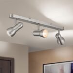Plafoniera spot WILHELM, E27 3x40W otel finisaj crom satinat, 55x23x8cm IP20 ORION