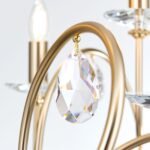 Lampa de podea GIADA, 175cm 6xE14/40W cristale SPECTRA Swarovski, cadru otel finisaj auriu mat IP20 ORION - imagine 3