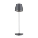 Lampă de masă cu baterie CHANDELLE, 38.6cm LED 2W/150lm/3000K Comutator/buton tactil aluminiu finisaj antracit IP54 ORION - imagine 2
