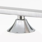 Suspensie SNOWWHITE, 5 lampi G9, otel finisaj crom satinat, abajur sticla opal, lungime 120cm ORION - imagine 5