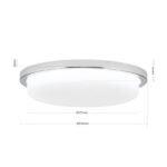Plafoniera LED LEROX, otel finisaj crom, Ø 30cm LED29W/2100lm/3000K IP20 ORION - imagine 5