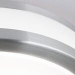 Plafoniera LED NEDO, cu abajur din sticlă acrilica opal mat cu décor din aluminiu, LED 16W/770lm/3000K otel finisaj alb, 30cm IP20 ORION - imagine 5