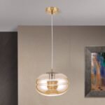 Pendul RICHARD, 127cm 1xE27/40W, cadru otel finisaj auriu IP20 ORION - imagine 2