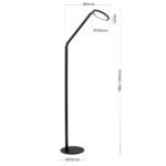 Lampă de masa LED FATI, 100-136 cm, LED 12W/800lm/3000K aluminiu finisaj negru IP20 ORION - imagine 6