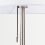Lampadar LUDWIG, cu abajur de in, E27 1x40W otel finisaj crom satinat, 157cm IP20 ORION - imagine 4