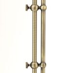 Lampadar OLD LAMP reglabil, cu abajur din sticla opal mat, E27 1x40W otel finisaj alama antica, 155-170cm IP20 ORION - imagine 5