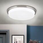 Plafoniera LED LEROX, otel finisaj crom satinat, Ø 40cm LED36W/2600lm/3000K IP20 ORION
