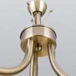 Candelabru VEGA, cu abajur din sticla opal-mat, E27 3x60W otel finisaj alama antica, 107cm IP20 ORION - imagine 3