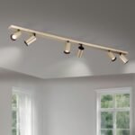 Plafoniera spot SEAN, GU10 6x40W aluminiu finisaj auriu mat, 130x12x6cm IP20 ORION