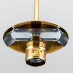 Suspensie pentru abajur cu deschidere de 10 cm, E27 60W Lungime 40 cm, alama aurie ORION - imagine 2