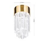 Plafoniera LED PRISM, 10cm, LED 9W/600lm/3000K prisma din sticla cristalina K9, cadru otel placat cu aur 24K IP20 ORION - imagine 5