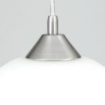 Suspensie GRADO, cu abajur din sticlă opal mat, E27 1x40W otel finisaj crom satinat, 110cm IP20 ORION - imagine 3