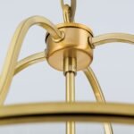 Pendul în formă de felinar BRUNO, cu abajur din sticla clar, E14 6x60W otel finisaj bronz, 56x140cm IP20 ORION - imagine 4