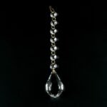 Pandantiv Cristal Swarovski pentru Candelabru Compus din 7 Samburi cu Diametrul de 17mm si un Varf cu Lungimea de 65mm Unite de cleme Aurii Suflate in Aur Lungime Totala 240mm ORION - imagine 2