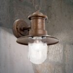 Aplica de exterior vintage LEONIE, E27 1x35W otel inoxidabil finisaj maro, inaltime 32cm IP44 ORION - imagine 3