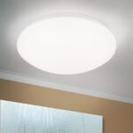 Plafoniera LED NEDO, cu abajur din sticlă acrilica opal mat, LED 18W/1225lm/3000K otel finisaj alb, 35cm IP20 ORION - imagine 3
