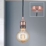 Pendul JAILHOUSE, E27 1x40W fara bec, otel finisaj cupru, 150cm IP20 ORION - imagine 3