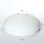 Abajur rotund din sticlă groasa LANDHAUS 414, Ø 350 mm, finisaj opal mat fara inel ORION - imagine 2