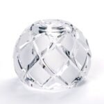 Abajur decorativ din sticlă groasa MADERNO 496, Ø 80mm, finisaj clar decupat transparent pentru soclu G9 ORION