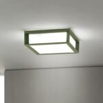 Plafoniera de exterior HENRY, E27 2x35W aluminiu finisaj verde, diametrul 26cm IP44 ORION