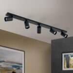 Plafoniera spot SEAN, GU10 5x40W aluminiu finisaj negru, 100x12x6cm IP20 ORION - imagine 3
