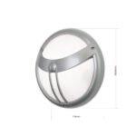 Plafoniera de exterior OBSERVER cu senzor, E27 1x35W aluminiu finisaj argintiu, diametru 30cm IP54 ORION - imagine 6