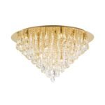 Plafoniera din cristal CELESTE, 75cm 12xG9/40W sticla cristalina K9, cadru otel finisaj auriu IP20 ORION - imagine 2