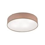 Plafoniera UFO cu abajur de in, E27 4x40W, otel finisaj maro, 50cm IP20 ORION - imagine 2