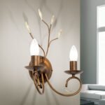 Aplica LUCA, E14 2x40W otel finisaj antic-auriu, 26x40cm IP20 ORION - imagine 3