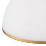 Pendul OLD LAMP, cu abajur din sticla opal mat, E27 1x40W otel finisaj alama antica, 60-140cm IP20 ORION - imagine 2