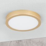 Plafoniera LED LERO, finisaj auriu, rotund, 18cm LED15W/1300lm/3000K aluminiu IP 20 ORION - imagine 4