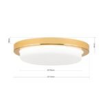 Plafoniera LED LEROX, otel finisaj auriu, Ø 20cm LED21W/1300lm/3000K IP20 ORION - imagine 5