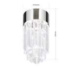Plafoniera LED PRISM, 10cm, LED 9W/600lm/3000K prisma din sticla cristalina K9, cadru otel finisaj crom IP20 ORION - imagine 5