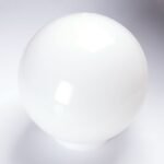 Abajur din plastic cu filet, Ø 135mm, finisaj opal lucios, orificiu 80mm ORION