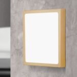 Plafoniera LED LERO, finisaj auriu mat, patrat, 23cm LED22W/2100lm/3000K aluminiu IP 20 ORION
