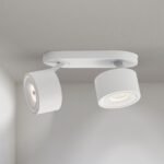 Plafoniera spot SPECTER, LED 2X11W/700lm/DTW 1700-3000K aluminiu finisaj alb-auriu, 19.4x8.4cm IP20 ORION
