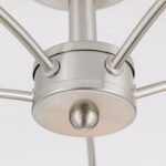 Lustra SUSAN, cu abajur din sticlă opal mat, E14 5x40W otel finisaj crom satinat, 50x28cm IP20 ORION - imagine 3