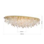 Plafoniera din cristal CRYSTALRIVER, 120cm 21xG9/40W sticla cristalina K9, cadru otel finisaj auriu IP20 ORION - imagine 5