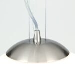 Pendul CONE, E27 1x60W, otel finisaj crom satinat, abajur sticlă de culoarea Alaska, 122cm IP20 ORION - imagine 3