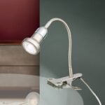 Lampa de masa spot SEBA cu clema de prindere, GU10 1x35W aluminiu finisaj crom satinat, 33cm IP20 ORION