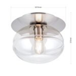 Plafoniera RICHARD, 27cm 1xE27/40W, cadru otel finisaj crom satinat IP20 ORION - imagine 6