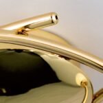 Plafoniera CARLA, cu abajur din sticlă cu model decorativ perforat, G9 5x40W otel finisaj alama lucioasa, 60cm IP20 ORION - imagine 6