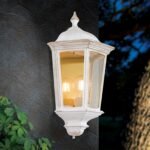 Aplica pentru exterior PUCHBERG,  E27 1x60W aluminiu finisaj alb/auriu, geam fumuriu inaltime 45cm IP44 ORION - imagine 2